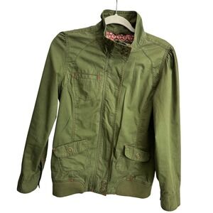 Trending Olive Green Color Cotton Jacket Lightweight‎ Casual Size XL 14-16